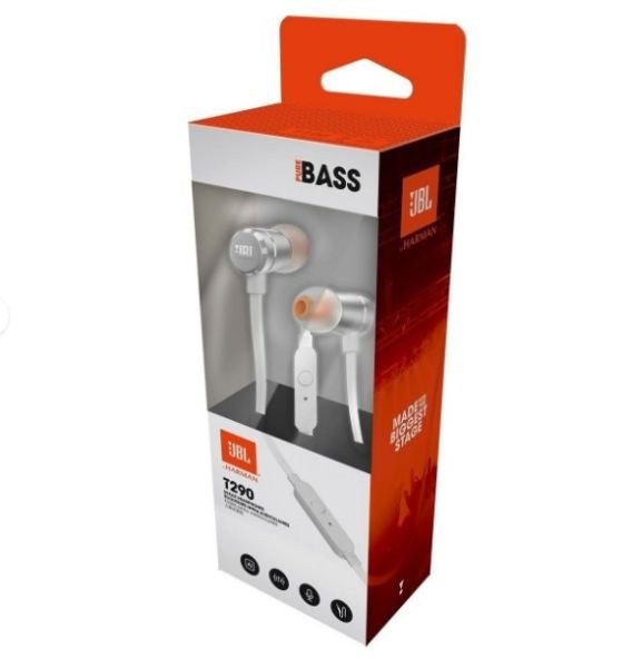 Навушники з мікрофоном JBL T290 Silver (JBLT290SIL)  Фото №5