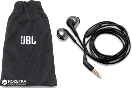 Наушники с микрофоном JBL T205 Black (JBLT205BLK)  Фото №4