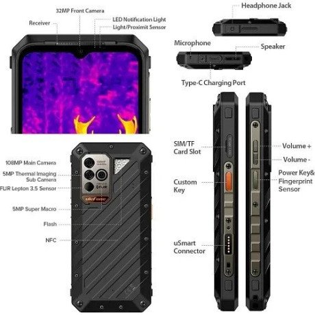 Смартфон Ulefone Power Armor 18T Ultra 12/512GB Black (Global EU)  Фото №3
