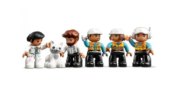 Блочный конструктор LEGO Duplo Town Подъемный кран и строительство 123 детали (10933)  Фото №1