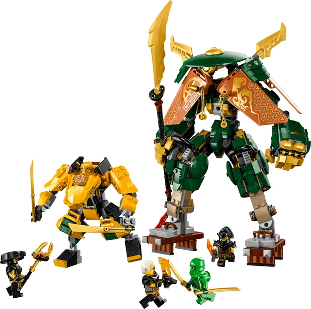 Блоковий конструктор LEGO Ninjago Командні роботи ніндзя Ллойда й Арін (71794)  Фото №0