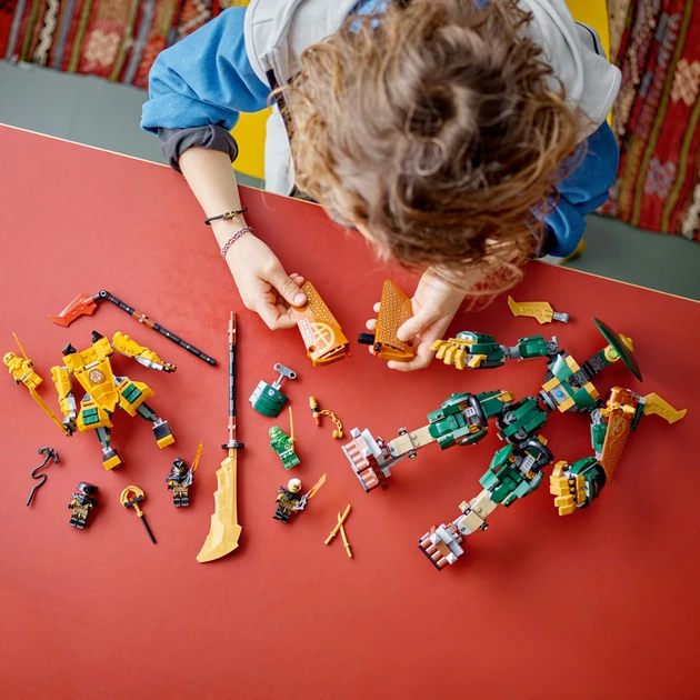 Блоковий конструктор LEGO Ninjago Командні роботи ніндзя Ллойда й Арін (71794)  Фото №2