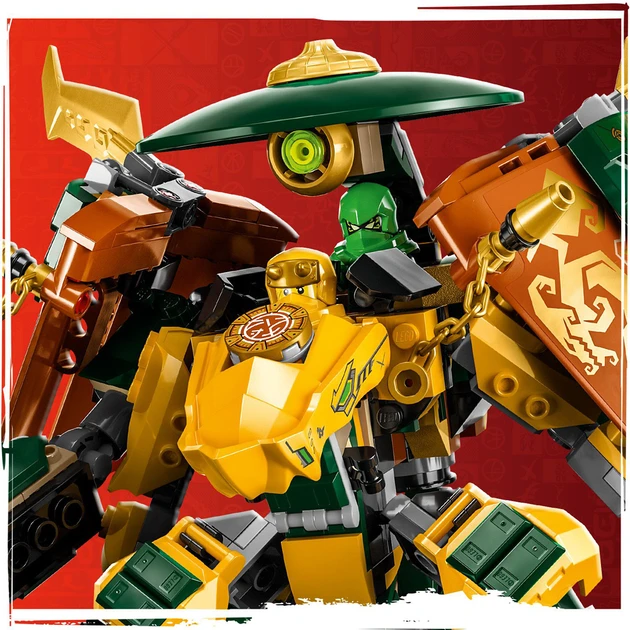 Блоковий конструктор LEGO Ninjago Командні роботи ніндзя Ллойда й Арін (71794)  Фото №5