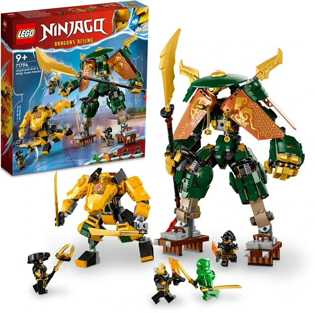 Блоковий конструктор LEGO Ninjago Командні роботи ніндзя Ллойда й Арін (71794)  Фото №7
