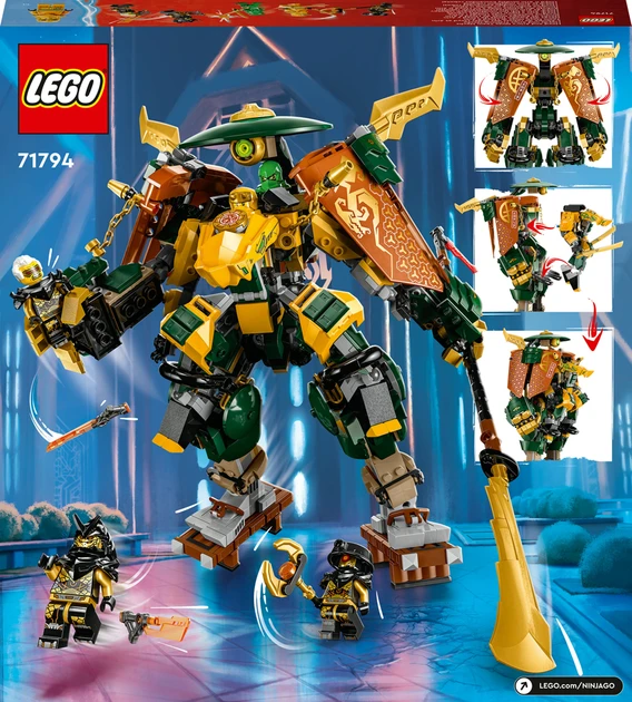 Блоковий конструктор LEGO Ninjago Командні роботи ніндзя Ллойда й Арін (71794)  Фото №8