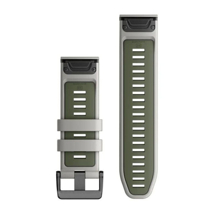Ремінець Garmin QuickFit 26mm Watch Bands Fog Gray/Moss Silicone (010-13281-08)  Фото №0