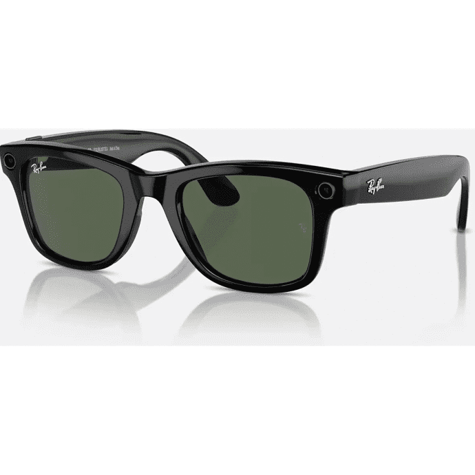 Смарт-окуляри Ray-Ban Meta Wayfarer Shiny Black Frame Green Lenses (RW4006 601/71 50-22) (Open Box)  Фото №1