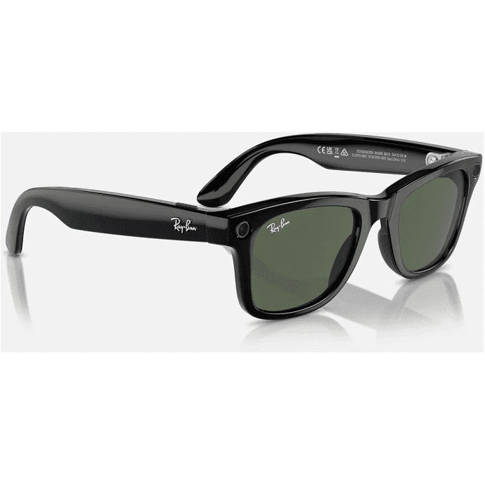 Смарт-окуляри Ray-Ban Meta Wayfarer Shiny Black Frame Green Lenses (RW4006 601/71 50-22) (Open Box)  Фото №2