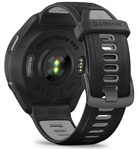 Спортивний годинник Garmin Forerunner 965 Carbon Gray Titanium Bezel w. Blk Case and Blk/Powder Gray S. Band (010-02809-00/10)  Фото №2