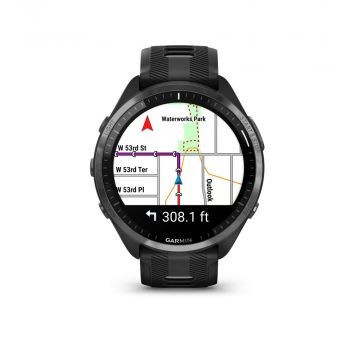 Спортивные часы Garmin Forerunner 965 Carbon Gray Titanium Bezel w. Blk Case and Blk/Powder Gray S. Band (010-02809-00/10)  Фото №0