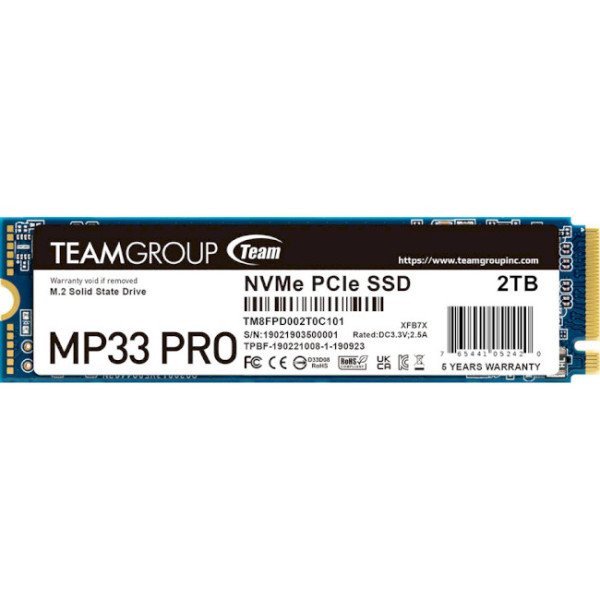 SSD накопитель TEAM MP33 Pro 2TB (TM8FPD002T0C101)