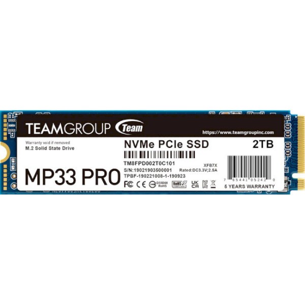 SSD накопитель TEAM MP33 Pro 2TB (TM8FPD002T0C101)