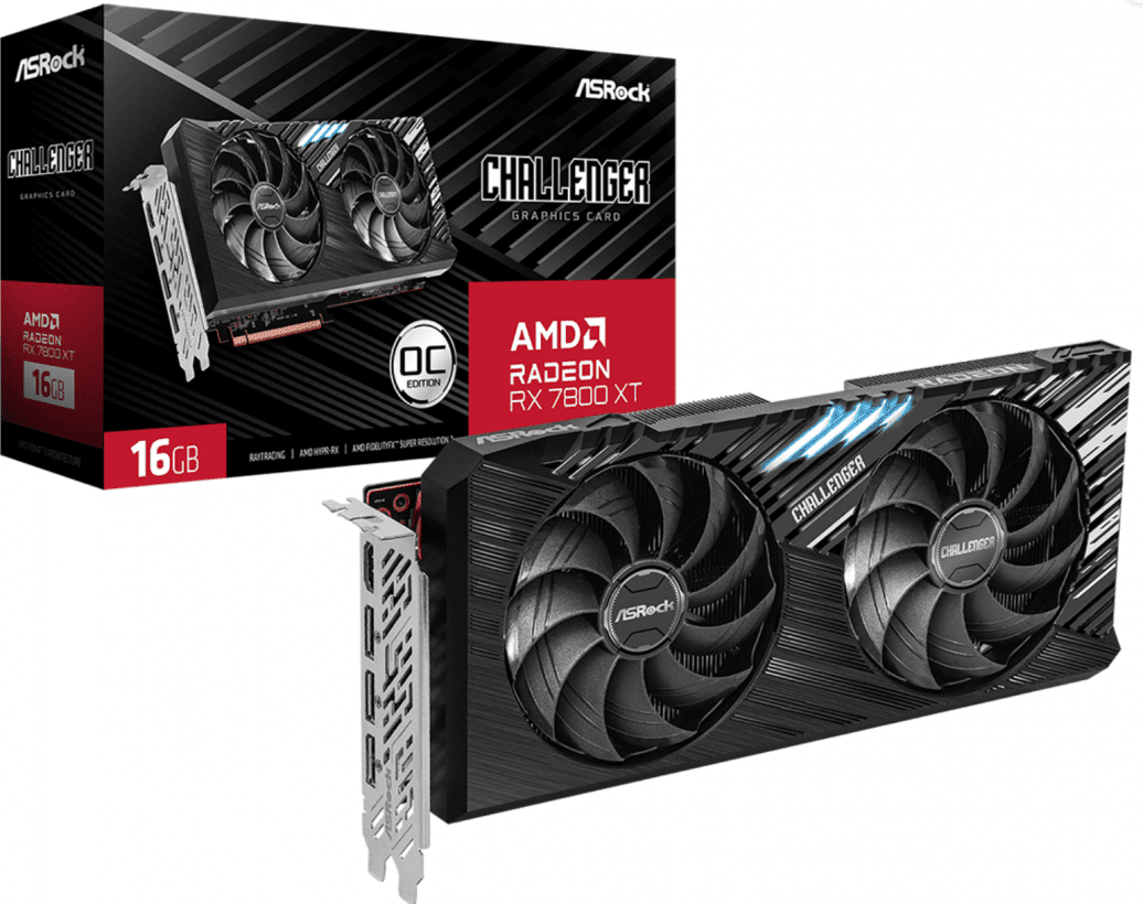 Відеокарта ASRock Radeon RX 7800 XT Challenger 16GB OC (RX7800XT CL 16GO)  Фото №3