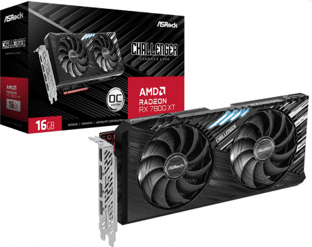 Відеокарта ASRock Radeon RX 7800 XT Challenger 16GB OC (RX7800XT CL 16GO)  Фото №3