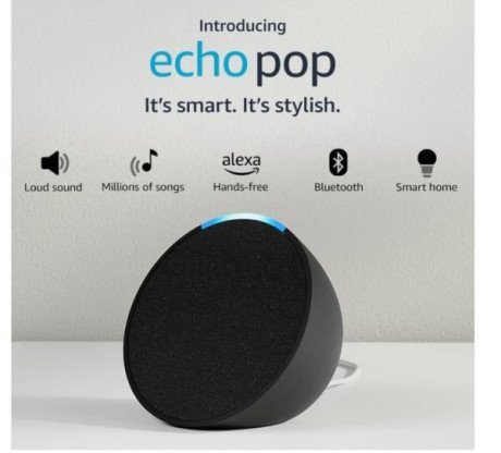 Акустические колонки Amazon Echo Pop Black  Фото №0