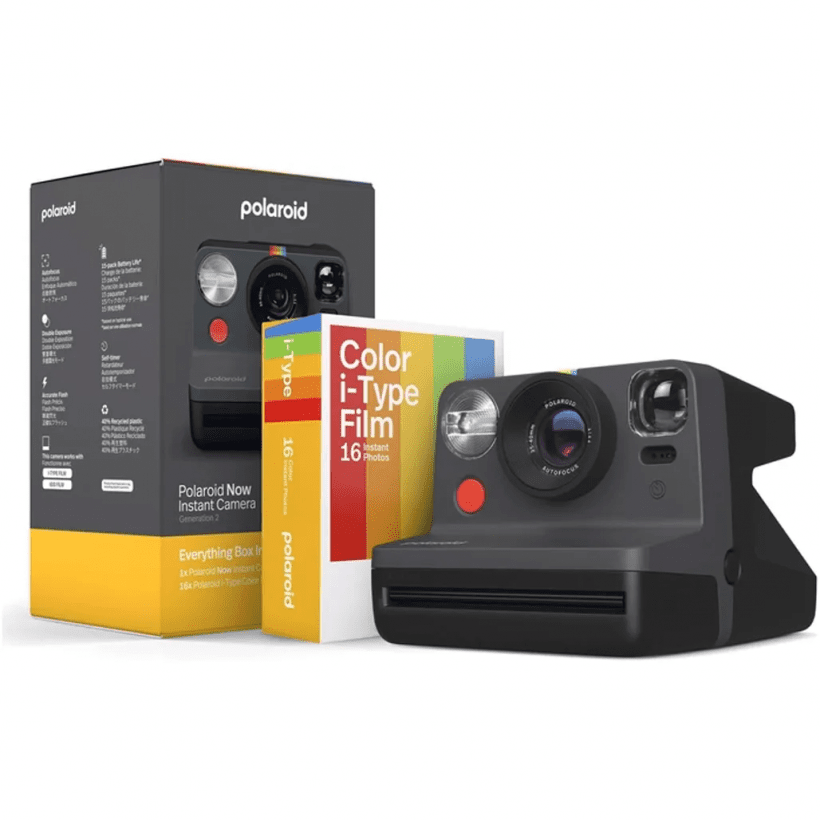 Фотокамера миттєвого друку Polaroid Now Gen 2 Black (009095)  Фото №1