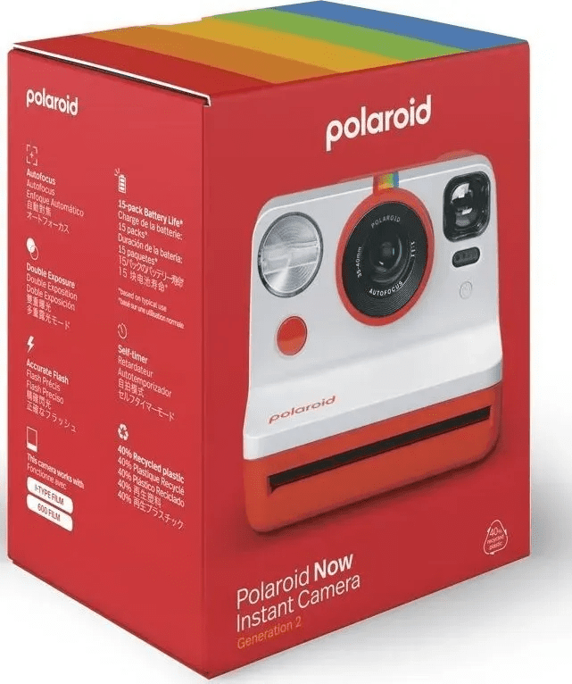 Фотокамера миттєвого друку Polaroid Now Gen 2 Red (009074)  Фото №4
