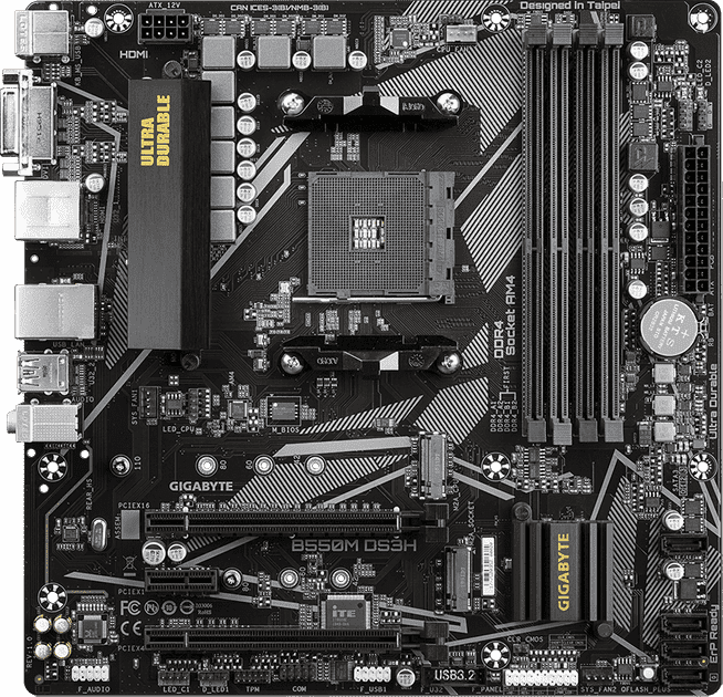 Материнська плата Gigabyte B550M DS3H
