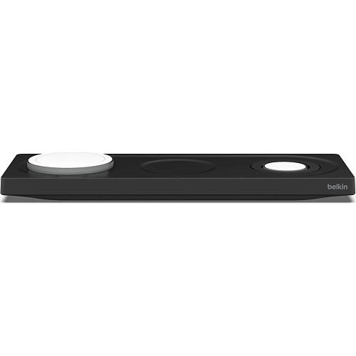 Мережевий бездротовий зарядний пристрій Belkin Boost Charge Pro 3-in-1 Wireless Charging Pad with MagSafe Black (HPU72 WIZ016vfBK)  Фото №1
