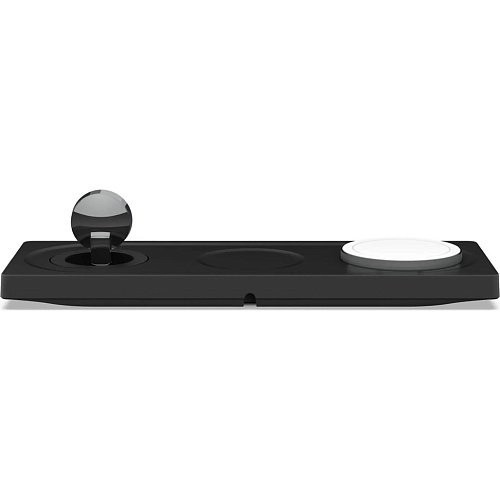 Мережевий бездротовий зарядний пристрій Belkin Boost Charge Pro 3-in-1 Wireless Charging Pad with MagSafe Black (HPU72 WIZ016vfBK)  Фото №2