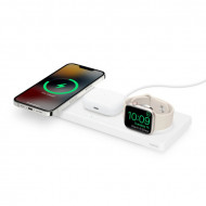 Сетевое беспроводное зарядное устройство для Belkin Boost Charge Pro 3-in-1 Wireless Charging Pad with MagSafe White (HPU82 WIZ016vfWH) 