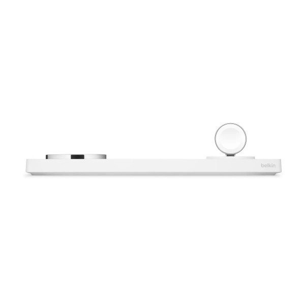 Мережевий бездротовий зарядний пристрій Belkin Boost Charge Pro 3-in-1 Wireless Charging Pad with MagSafe White (HPU82 WIZ016vfWH)  Фото №2