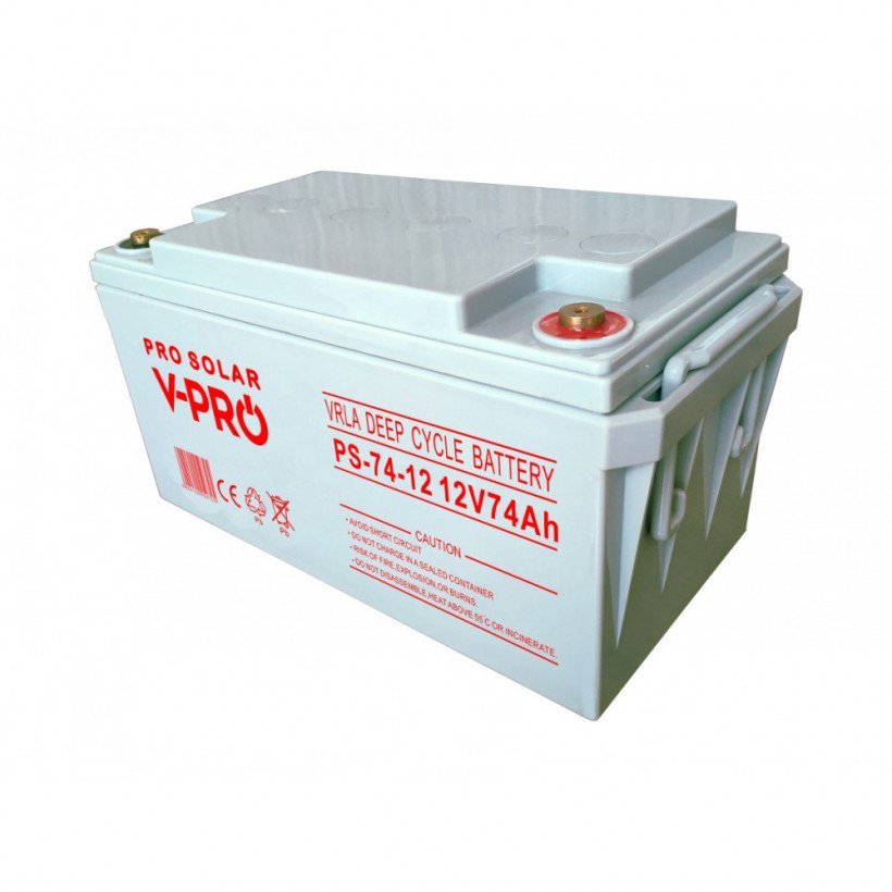 Аккумулятор Volt Polska DEEP CYCLE VPRO SOLAR 12V 74 Ah VRLA  Фото №1
