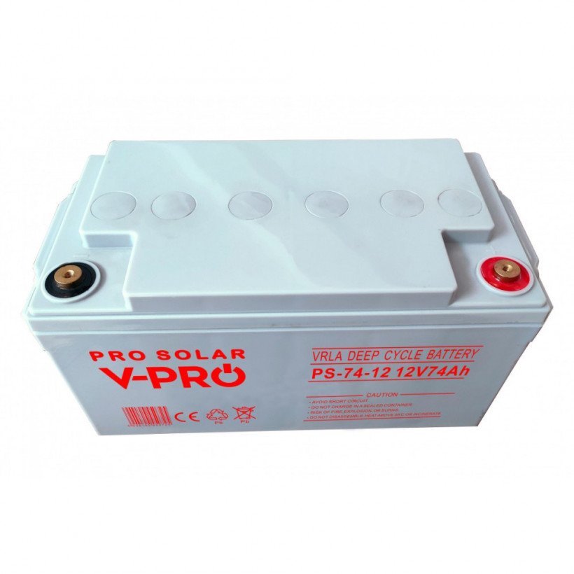 Аккумулятор Volt Polska DEEP CYCLE VPRO SOLAR 12V 74 Ah VRLA  Фото №2