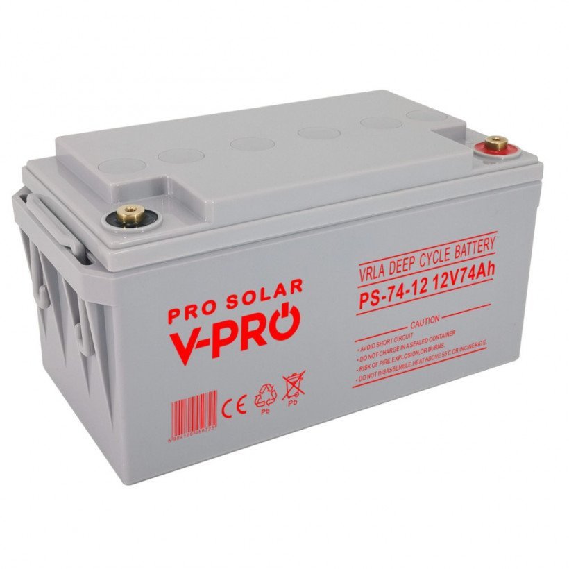 Аккумулятор Volt Polska DEEP CYCLE VPRO SOLAR 12V 74 Ah VRLA  Фото №3
