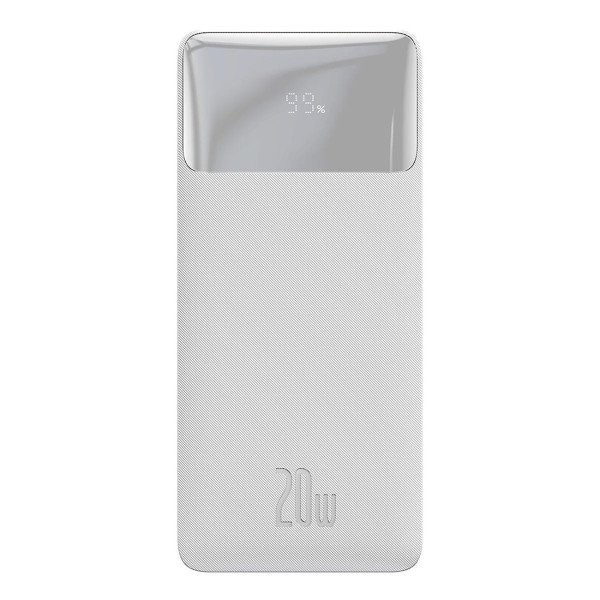 Зовнішній акумулятор (павербанк) Baseus Bipow Digital Display 20W 20000 mAh White (PPDML-M02 PPBD050302)