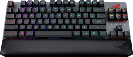 Клавіатура Asus ROG Strix Scope RX TKL Wireless Deluxe RGB USB/WL/BT Black (90MP02J0-BKUA01)  Фото №2