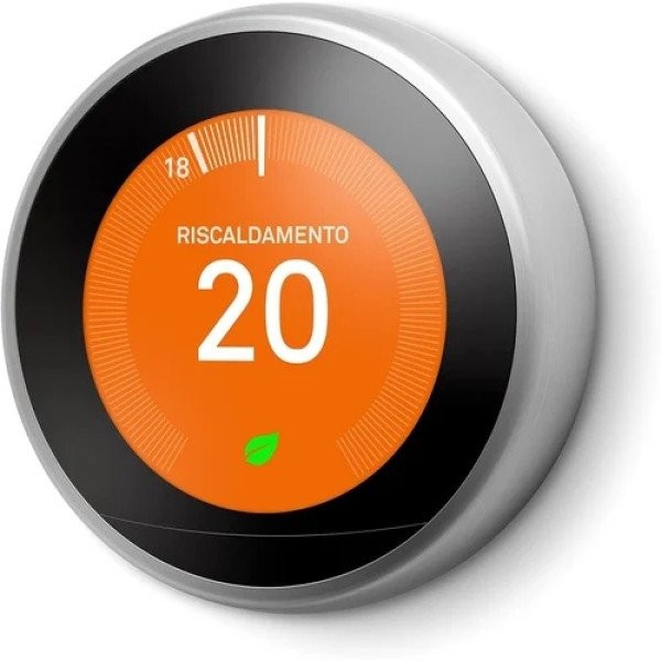 Теплый пол. Терморегулятор Google Nest Learning Thermostat 3rd Generation, Stainless Steel (T3028IT)  Фото №0