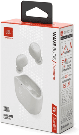 Навушники TWS JBL Tune Buds White (JBLTBUDSWHT)  Фото №7