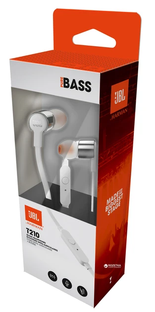 Навушники з мікрофоном JBL T210 Grey (JBLT210GRY)  Фото №4