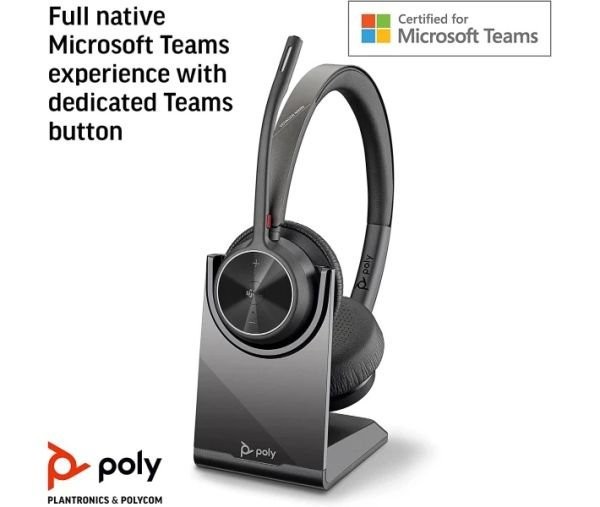 Навушники з мікрофоном Plantronics Poly Voyager 4320 UC Charge Stand (218476-01)  Фото №0