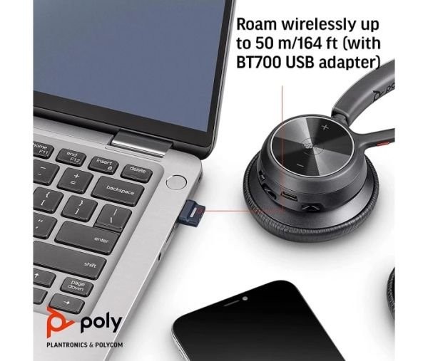 Навушники з мікрофоном Plantronics Poly Voyager 4320 UC Charge Stand (218476-01)  Фото №1