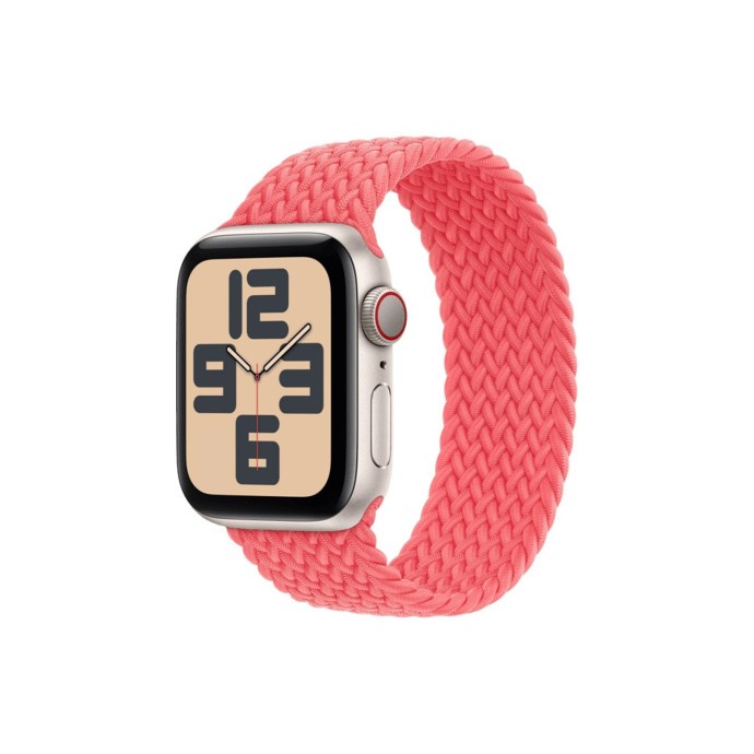 Смарт-часы Apple Watch SE 2 GPS + Cellular 40mmчасы Apple Watch SE 2 GPS+Cellular 40mm, Starlight Alu. Case w. Guava Braided S. Loop - Размер 3 (MRWF3  Фото №1