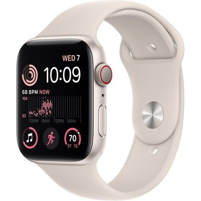Смарт-годинник Apple Watch SE 2 GPS + Cellular 40mm Starlight Aluminium Case w. Starlight Sport Band - M/L (MRG13)  Фото №0