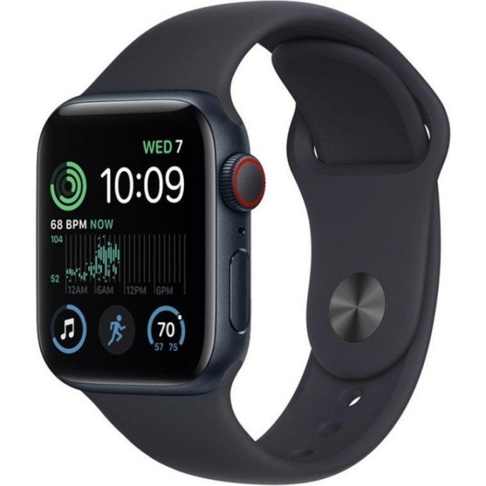 Смарт-годинник Apple Watch SE 2 GPS + Cellular 40mm Midnight Aluminum Case with Midnight Sport Band (MNPL3)  Фото №0