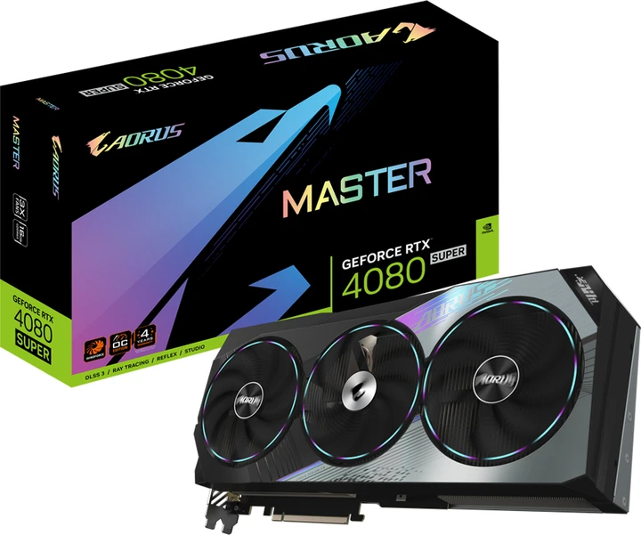 Видеокарта Gigabyte AORUS GeForce RTX 4080 SUPER MASTER 16G (GV-N408SAORUS M-16GD)  Фото №7