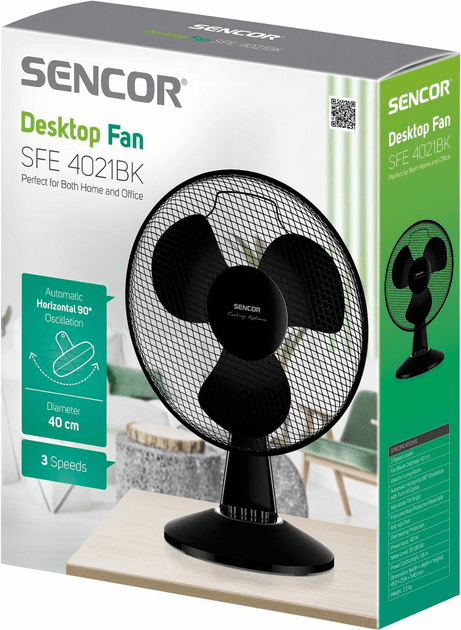 Вентилятор настільний Sencor SFE 4021BK  Фото №0