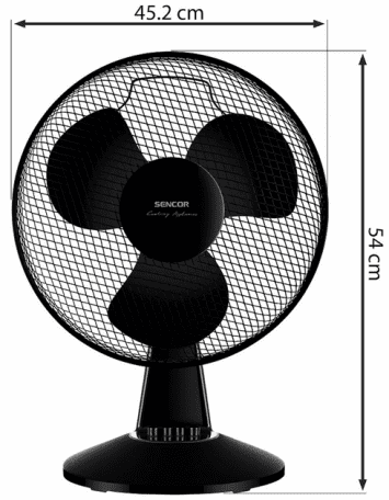 Вентилятор настільний Sencor SFE 4021BK  Фото №1