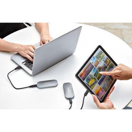 SSD накопичувач Kioxia Exceria Plus Portable 500 GB Grey (LXD10S500GG8)  Фото №3
