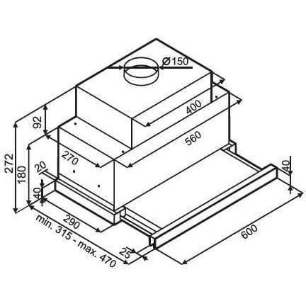 Вытяжка телескопическая Best Chef Horizon box 1100 white 60 (4F263B2A7A)  Фото №6
