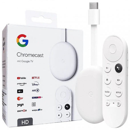 Медіаплеєр Сhromecast Google Chromecast HD with Google TV Snow