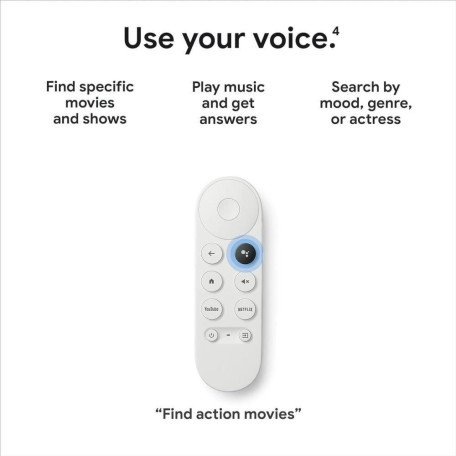 Медіаплеєр Сhromecast Google Chromecast HD with Google TV Snow (GA03131-FR)  Фото №2