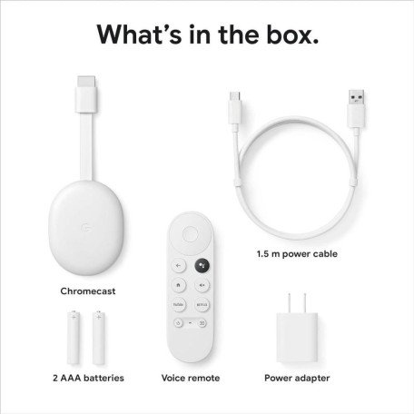 Медіаплеєр Сhromecast Google Chromecast HD with Google TV Snow (GA03131-FR)  Фото №4