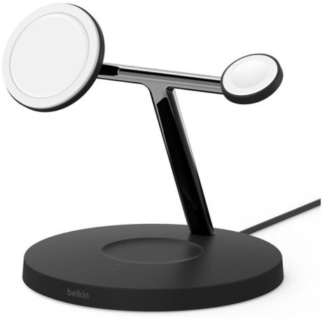 Беспроводное зарядное устройство для Belkin MagSafe 3in1 Wireless Charger black (WIZ017VFBK)  Фото №0