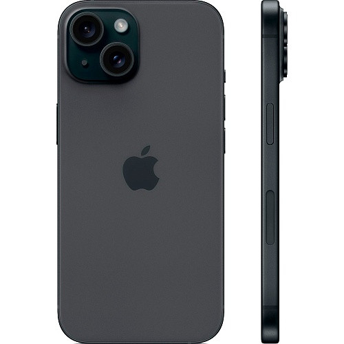 Смартфон Apple iPhone 15 256GB eSIM Black (MTM43)  Фото №1