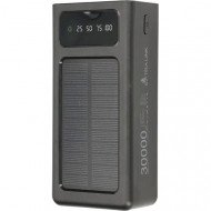 Внешний аккумулятор (повербанк) Extralink EPB-093 30000mAh Preto Solar USB-C Black